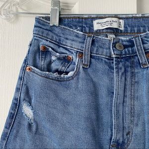 Abercrombie & Fitch Curve Love Highest Rise Straight Leg Jeans
